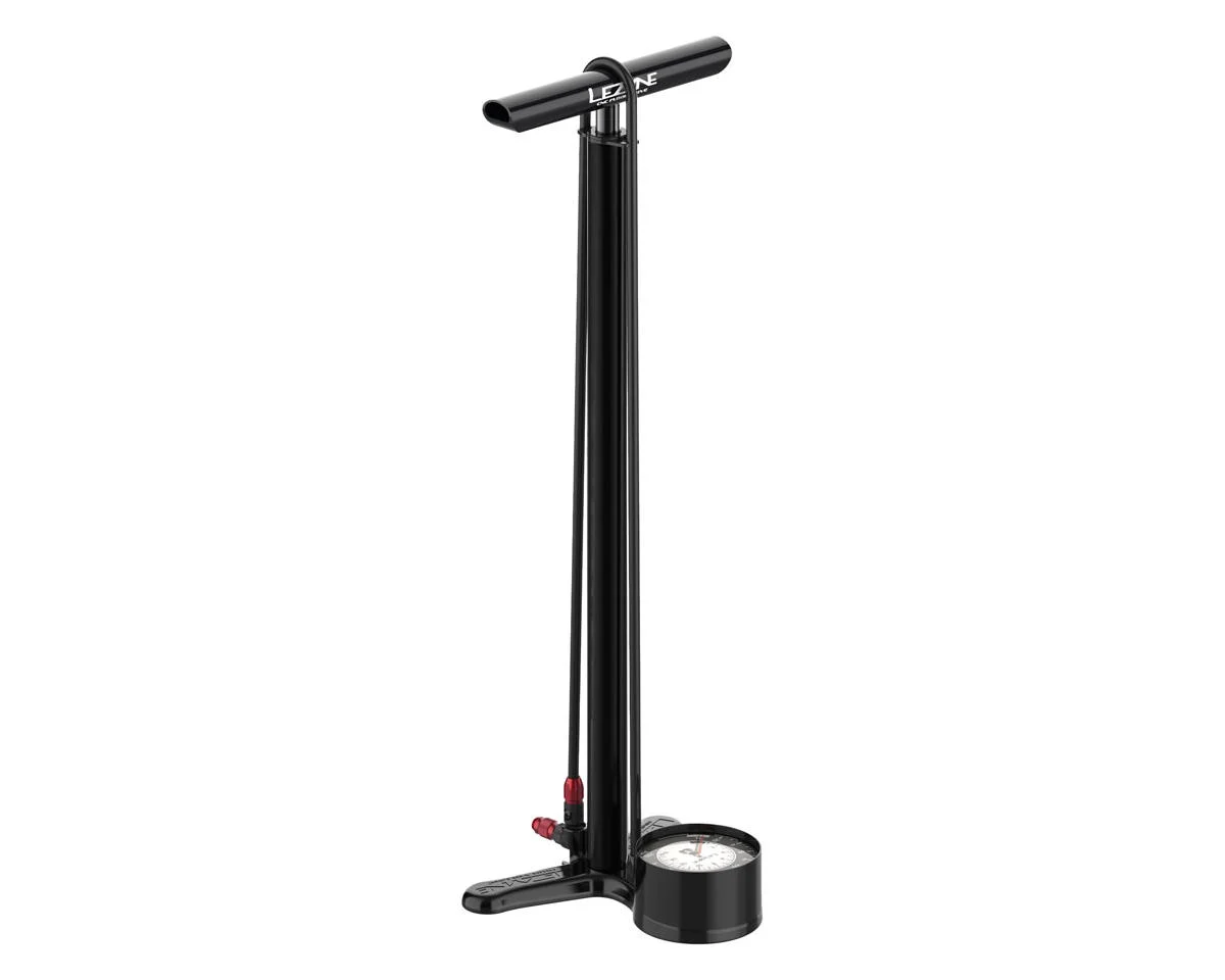 Lezyne CNC Alloy Floor Drive HP Floor Pump (Satin Black) (Presta/Schrader Valve Compatible)